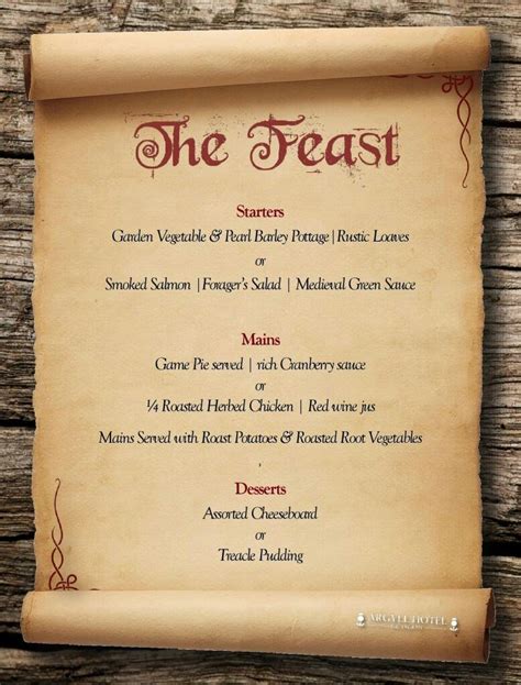 tudor times food|tudor food menu.